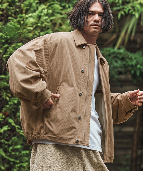 mj11003- 裏エコファールーズシルエットコーデュロイブルゾン(CMB