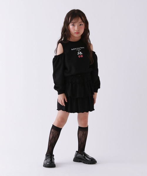 10C REPIPI（ジューシーレピピ）の「【10C REPIPI】Cherryカタアキトップス（Tシャツ/カットソー・キッズ・ブラック/サックスブルー/グレー・130cm/110cm/120cm）」の5枚目の写真