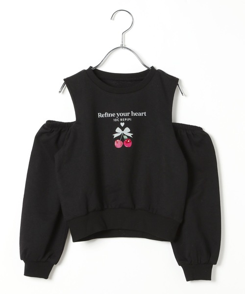 10C REPIPI（ジューシーレピピ）の「【10C REPIPI】Cherryカタアキトップス（Tシャツ/カットソー・キッズ・ブラック/サックスブルー/グレー・130cm/110cm/120cm）」の9枚目の写真
