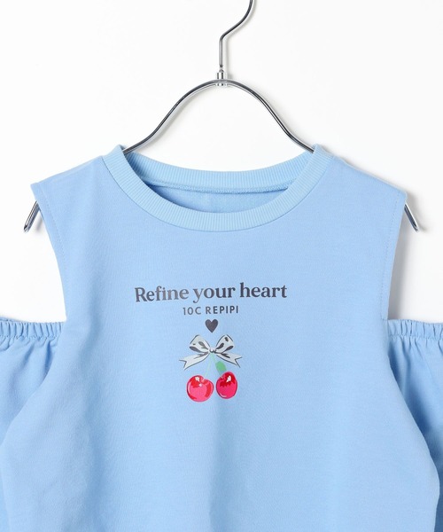 10C REPIPI（ジューシーレピピ）の「【10C REPIPI】Cherryカタアキトップス（Tシャツ/カットソー・キッズ・ブラック/サックスブルー/グレー・130cm/110cm/120cm）」の12枚目の写真