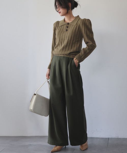 ELFRANK（エルフランク）の「ワイドグルカパンツ（その他パンツ・レディース・カーキ/モカ/ブラック・S/M）」の15枚目の写真