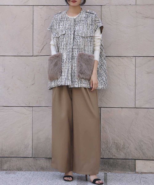 ELFRANK（エルフランク）の「ワイドグルカパンツ（その他パンツ・レディース・カーキ/モカ/ブラック・S/M）」の7枚目の写真