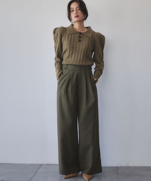 ELFRANK（エルフランク）の「ワイドグルカパンツ（その他パンツ・レディース・カーキ/モカ/ブラック・S/M）」の8枚目の写真