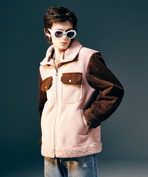 glamb(グラム)の「High Neck Corduroy Ranch Jacket / ハイネックコーデュロイランチジャケット(その他アウター・メンズ・ピンク/ブルー/ブラック・S/M/L)」の13枚目の写真