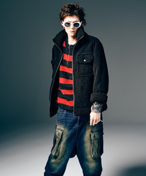 glamb(グラム)の「High Neck Corduroy Ranch Jacket / ハイネックコーデュロイランチジャケット(その他アウター・メンズ・ピンク/ブルー/ブラック・S/M/L)」の10枚目の写真