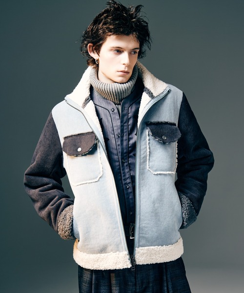 glamb(グラム)の「High Neck Corduroy Ranch Jacket / ハイネックコーデュロイランチジャケット(その他アウター・メンズ・ピンク/ブルー/ブラック・S/M/L)」の8枚目の写真