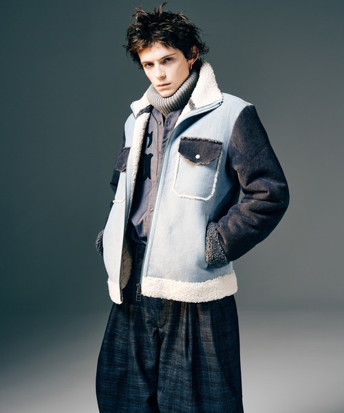 glamb(グラム)の「High Neck Corduroy Ranch Jacket / ハイネックコーデュロイランチジャケット(その他アウター・メンズ・ピンク/ブルー/ブラック・S/M/L)」の12枚目の写真