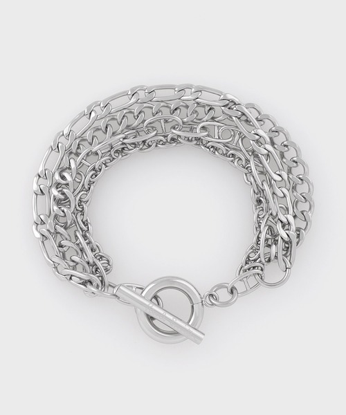 Layered Mixed Chain” ブレスレット【250905 240】（ブレスレット