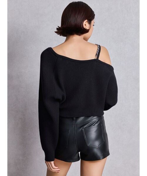 Symmetry GYDAワンショルチェーンニットトップス（ニット