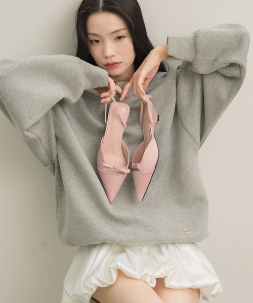 NEUNA（ヌナ）の「サテンリボンミュール（パンプス・レディース・ピンク/ブラック・36/38/39）」の9枚目の写真