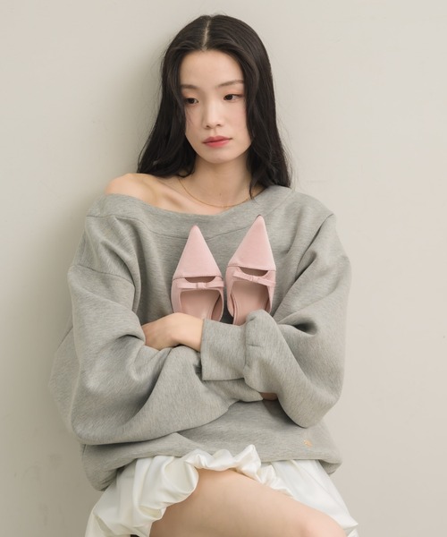 NEUNA（ヌナ）の「サテンリボンミュール（パンプス・レディース・ピンク/ブラック・36/38/39）」の14枚目の写真