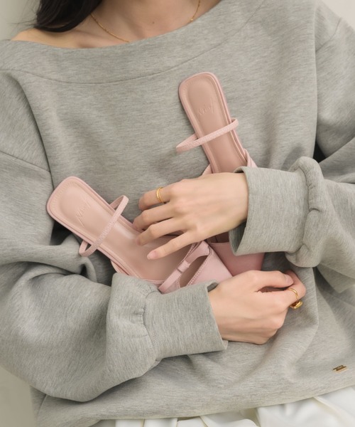 NEUNA（ヌナ）の「サテンリボンミュール（パンプス・レディース・ピンク/ブラック・36/38/39）」の15枚目の写真