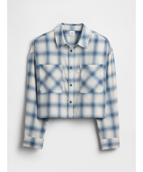 GAP（ギャップ）の「オーバーサイズクロップドシャツ（キッズ）（シャツ/ブラウス・キッズ・ブラック/ブルー・130cm/140cm/160cm/110cm/120cm/150cm）」の4枚目の写真