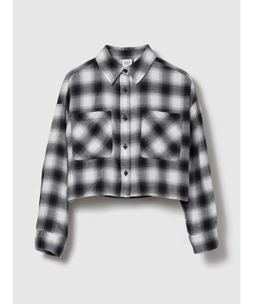 GAP（ギャップ）の「オーバーサイズクロップドシャツ（キッズ）（シャツ/ブラウス・キッズ・ブラック/ブルー・130cm/140cm/160cm/110cm/120cm/150cm）」の9枚目の写真