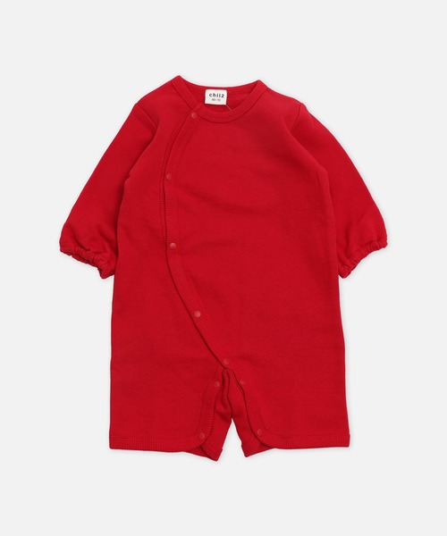 chil2（チルツー）の「綿100% 無地裏毛ミニカバーオール（ロンパース・キッズ・ミント/クリーム/ワインレッド/オートミール/ラベンダー/グリーン/ブルー/オレンジ/サックスブルー/イエロー/カーキ/グレー/レッド/ブラウン/ホワイト/チャコールグレー/ベージュ/ネイビー/ブラック/スモークピンク・50-60cm/60-70cm）」の18枚目の写真