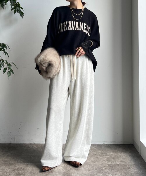 インターシャロゴポンチョニット（ニット/セーター）｜DouDou