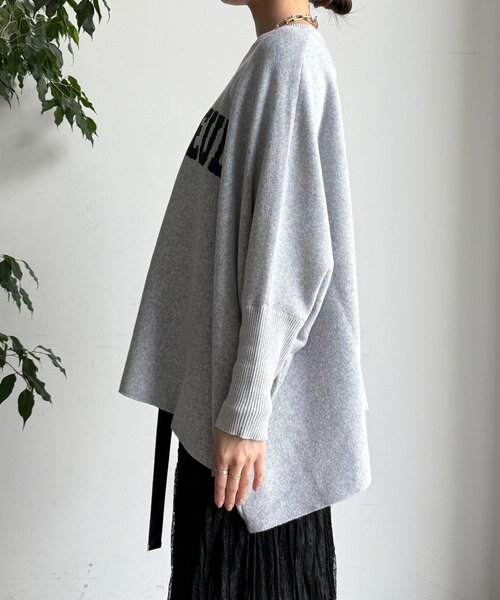 セール】インターシャロゴポンチョニット（ニット/セーター）｜DouDou