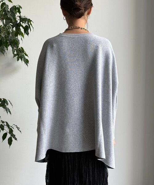 ころちゃん 値下げ DouDou インターシャロゴポンチョニット セール】インターシャロゴポンチョニット（ニット/セーター）｜DouDou