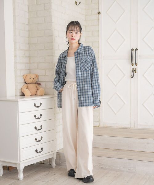 ems excite（エムズエキサイト）の「レースパッチ付チェックSH（シャツ/ブラウス・レディース・ブラウン系その他2/ブルー系その他2/ホワイト系その他・FREE）」の20枚目の写真