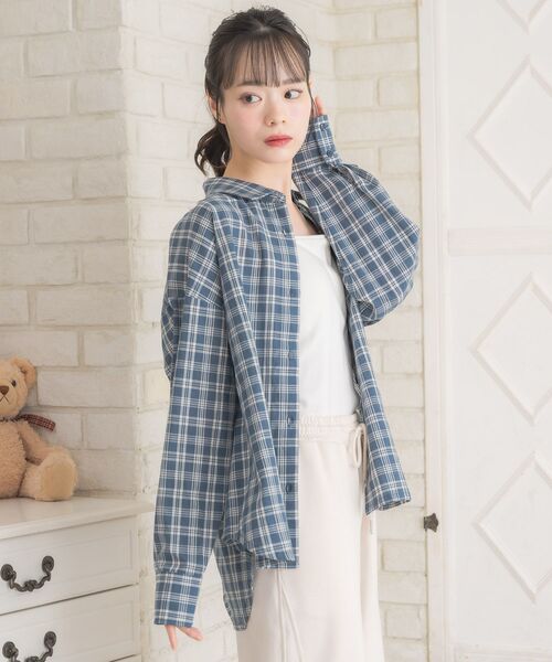 ems excite（エムズエキサイト）の「レースパッチ付チェックSH（シャツ/ブラウス・レディース・ブラウン系その他2/ブルー系その他2/ホワイト系その他・FREE）」の15枚目の写真