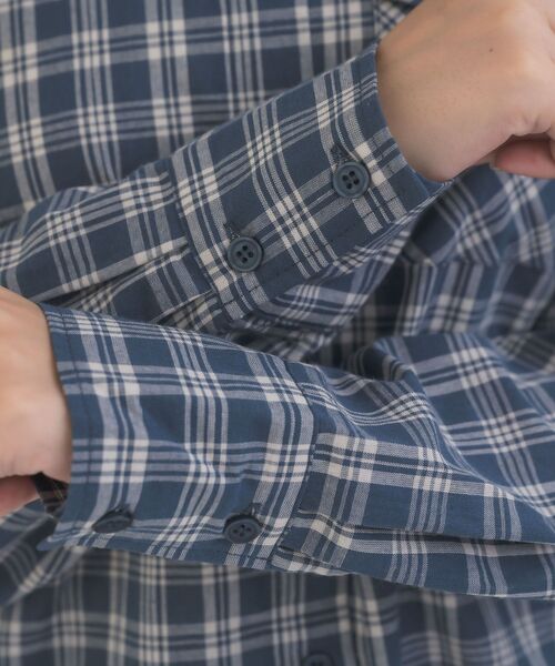 ems excite（エムズエキサイト）の「レースパッチ付チェックSH（シャツ/ブラウス・レディース・ブラウン系その他2/ブルー系その他2/ホワイト系その他・FREE）」の8枚目の写真