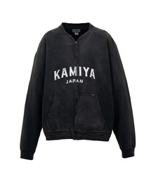 KAMIYA（カミヤ）の「"KAMIYA logo" Distressed Zip Sweat Jacket（パーカー）」