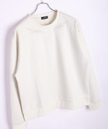 WESTSEA（ウエストシー）の「フェイクスエード トライバル柄 バラモチーフ トレーナー 長袖（スウェット・レディース）」