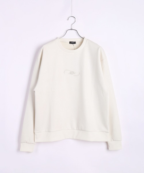 WESTSEA（ウエストシー）の「フェイクスエード トライバル柄 バラモチーフ トレーナー 長袖（スウェット・メンズ・ブラック/ブラック系その他/オフホワイト/ホワイト系その他・L/M）」の9枚目の写真