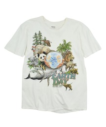 VINTAGE | 【USED】90’s Stedman “Earth Day” アニマル Tシャツ USA製(Tシャツ/カットソー)