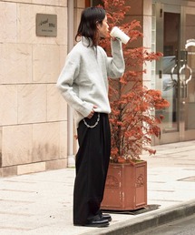Half-Zip Knit Pullover / ハーフジップ プルオーバー ニット 冬服