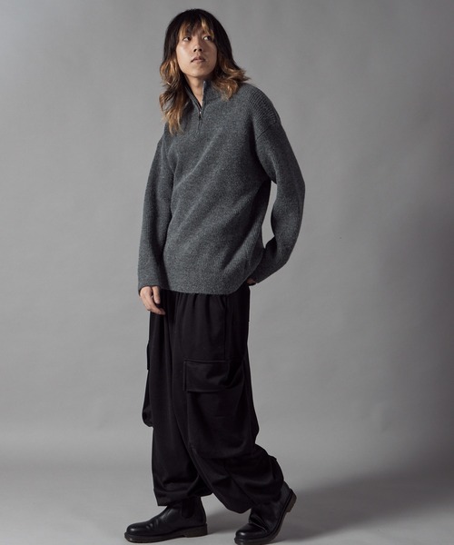 ROOPTOKYO(ループトウキョウ)の「Half-Zip Knit Pullover / ハーフジップ プルオーバー ニット 冬服(ニット/セーター・メンズ・ホワイト/ブラック/グレー・M/L)」の11枚目の写真