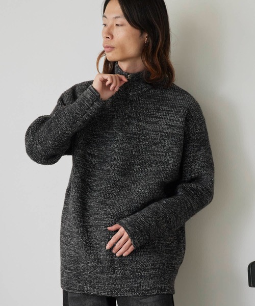 ROOPTOKYO(ループトウキョウ)の「Half-Zip Knit Pullover / ハーフジップ プルオーバー ニット 冬服(ニット/セーター・メンズ・ホワイト/ブラック/グレー・M/L)」の14枚目の写真