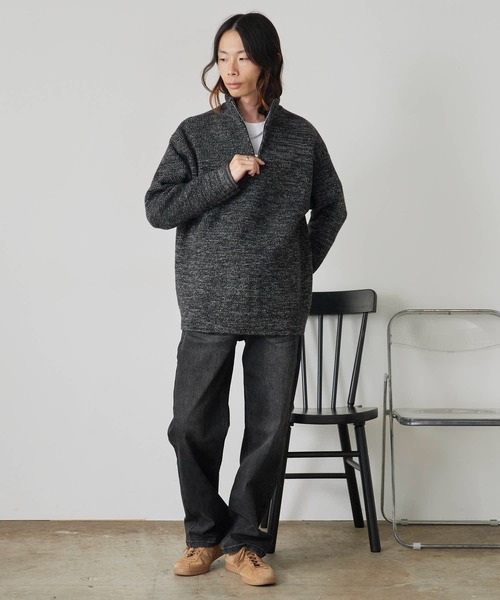 ROOPTOKYO(ループトウキョウ)の「Half-Zip Knit Pullover / ハーフジップ プルオーバー ニット 冬服(ニット/セーター・メンズ・ホワイト/ブラック/グレー・M/L)」の19枚目の写真