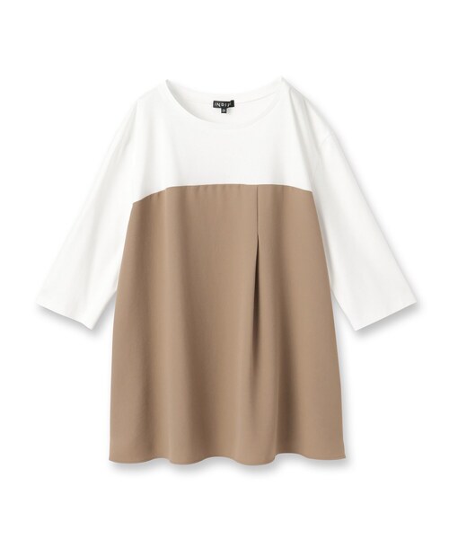 INDIVI（インディヴィ）の「【セットアップ可能】ビスチェレイヤード風トップス（Tシャツ/カットソー・レディース・グレー系その他5/ブラック/ブラウン系5・19/13/15 /34/05/38）」の8枚目の写真