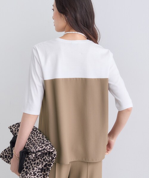 INDIVI（インディヴィ）の「【セットアップ可能】ビスチェレイヤード風トップス（Tシャツ/カットソー・レディース・グレー系その他5/ブラック/ブラウン系5・19/13/15 /34/05/38）」の10枚目の写真