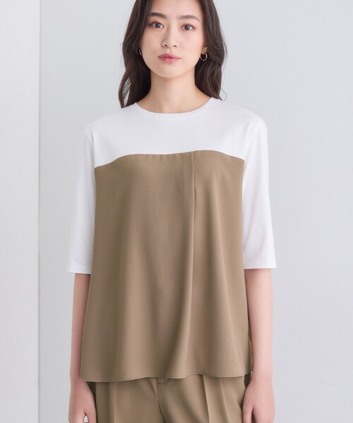 INDIVI（インディヴィ）の「【セットアップ可能】ビスチェレイヤード風トップス（Tシャツ/カットソー・レディース・グレー系その他5/ブラック/ブラウン系5・19/13/15 /34/05/38）」の18枚目の写真