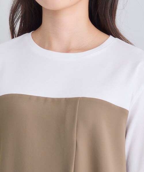 INDIVI（インディヴィ）の「【セットアップ可能】ビスチェレイヤード風トップス（Tシャツ/カットソー・レディース・グレー系その他5/ブラック/ブラウン系5・19/13/15 /34/05/38）」の15枚目の写真