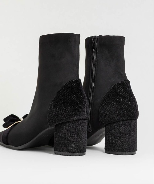 RANDA ランダ ストレッチリボンパーツショートブーツ ストレッチリボンパーツショートブーツ（ブーツ）｜RANDA（ランダ）の