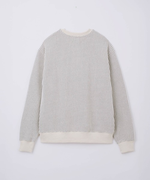 SLICK（スリック）の「【SLICK/スリック】Big Waffle Pullover/ビッグワッフルプルオーバー / サーマル Tシャツ（Tシャツ/カットソー・メンズ・ブラック/キナリ/スミクロ・1/2/3）」の5枚目の写真