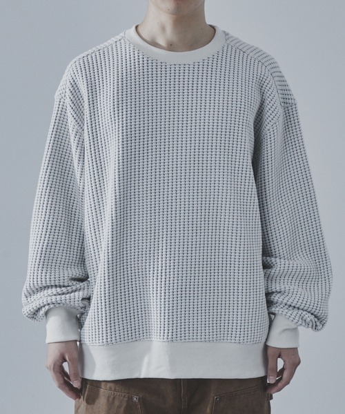 SLICK/スリック】Big Waffle Pullover/ビッグワッフルプルオーバー