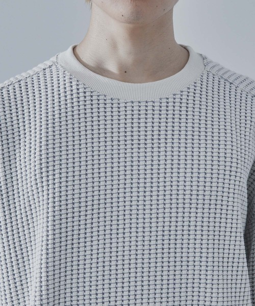 SLICK（スリック）の「【SLICK/スリック】Big Waffle Pullover/ビッグワッフルプルオーバー / サーマル Tシャツ（Tシャツ/カットソー・メンズ・ブラック/キナリ/スミクロ・1/2/3）」の14枚目の写真