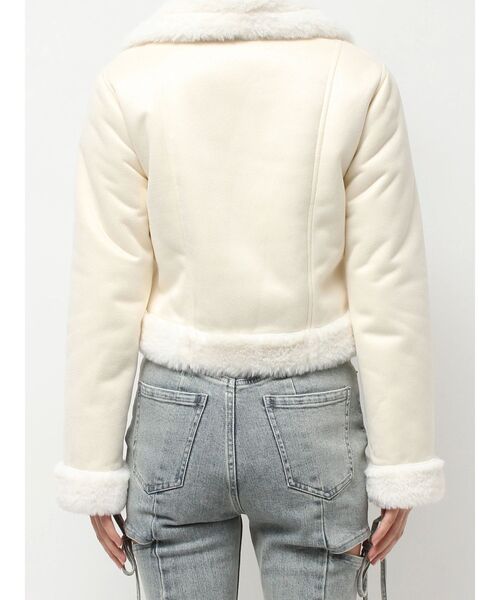 RESEXXY（リゼクシー）の「フェイクムートンブルゾン（ブルゾン・レディース・ブラック/アイボリー・FREE）」の22枚目の写真