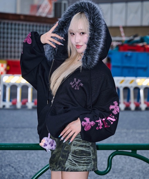 【希少】ダイア ゼブラ ジップアップパーカー 平成 ギャル d.i.a ダイヤ ゼブラパーカー ギャル 希少】ダイア ゼブラ ジップ