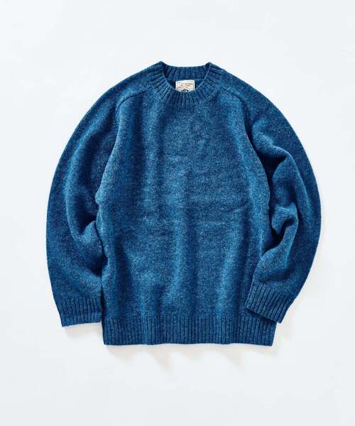 417 EDIFICE（フォーワンセブンエディフィス）の「Shaggy Dog / シャギードッグ クルーネックニット（ニット/セーター・メンズ・ホワイト/ベージュ/ネイビー/カーキ/オレンジ/ブルー/その他/ブルー系その他・MEDIUM/LARGE/X-LARGE）」の6枚目の写真