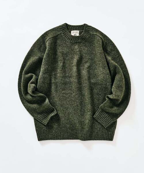 417 EDIFICE（フォーワンセブンエディフィス）の「Shaggy Dog / シャギードッグ クルーネックニット（ニット/セーター・メンズ・ホワイト/ベージュ/ネイビー/カーキ/オレンジ/ブルー/その他/ブルー系その他・MEDIUM/LARGE/X-LARGE）」の3枚目の写真