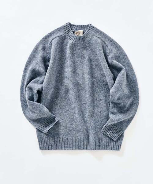 417 EDIFICE（フォーワンセブンエディフィス）の「Shaggy Dog / シャギードッグ クルーネックニット（ニット/セーター・メンズ・ホワイト/ベージュ/ネイビー/カーキ/オレンジ/ブルー/その他/ブルー系その他・MEDIUM/LARGE/X-LARGE）」の5枚目の写真