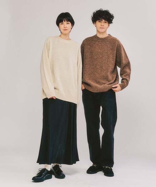 417 EDIFICE（フォーワンセブンエディフィス）の「Shaggy Dog / シャギードッグ クルーネックニット（ニット/セーター・メンズ・ホワイト/ベージュ/ネイビー/カーキ/オレンジ/ブルー/その他/ブルー系その他・MEDIUM/LARGE/X-LARGE）」の9枚目の写真