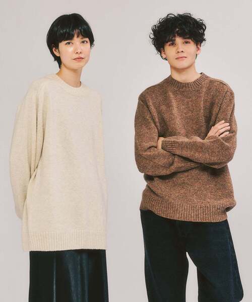 417 EDIFICE（フォーワンセブンエディフィス）の「Shaggy Dog / シャギードッグ クルーネックニット（ニット/セーター・メンズ・ホワイト/ベージュ/ネイビー/カーキ/オレンジ/ブルー/その他/ブルー系その他・MEDIUM/LARGE/X-LARGE）」の10枚目の写真