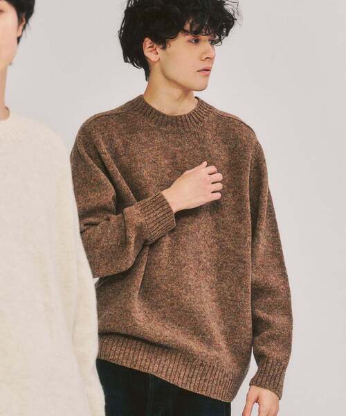 417 EDIFICE（フォーワンセブンエディフィス）の「Shaggy Dog / シャギードッグ クルーネックニット（ニット/セーター・メンズ・ホワイト/ベージュ/ネイビー/カーキ/オレンジ/ブルー/その他/ブルー系その他・MEDIUM/LARGE/X-LARGE）」の12枚目の写真