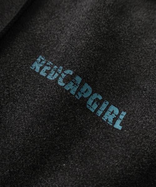 Red Cap Girl(レッドキャプガール)の「【70】【RCG】スノーウォッシュ加工 バックプリント 裏起毛 ジップパーカー(パーカー・レディース・ブラウン/ネイビー/チャコールグレー/ライトグレー・M/L)」の6枚目の写真